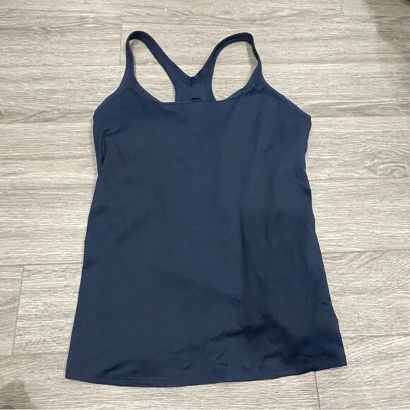 3/$25 ✺ Athletic Works Navy Ribbed Scoop Neck Top Large "Ebb to Street Tank" - Picture 1 of 7
